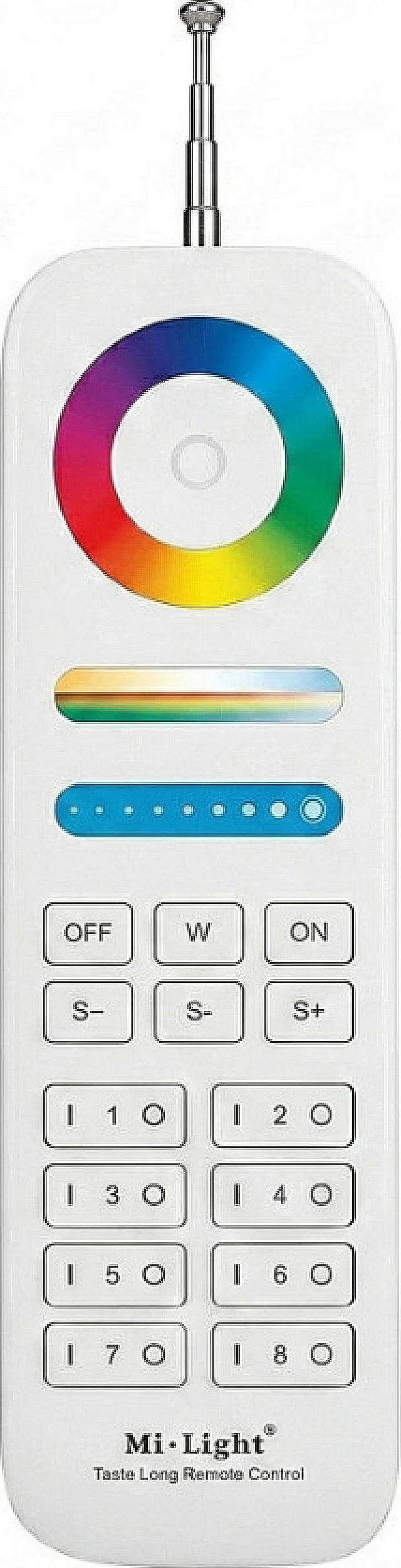 Telekomandë LED Miboxer Mi-Light 8-Zone, LoRa 433MHz, kontroll ngjyrash, e bardhë