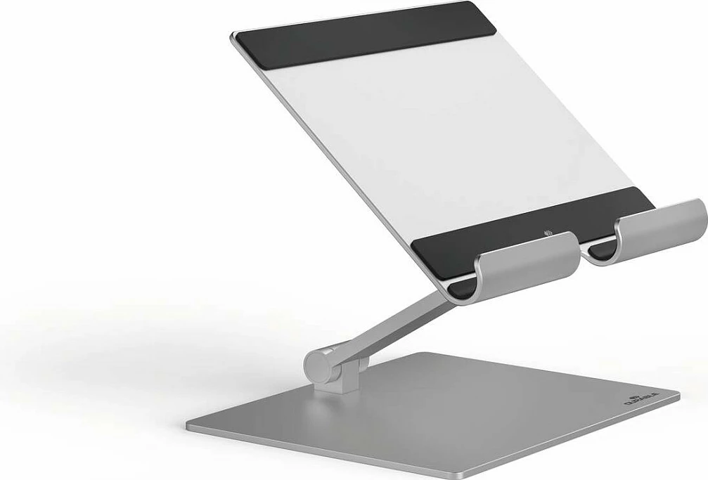Mbajtëse për tablet Durable TABLET STAND RISE 894023, deri 13", e palosshme, alumini, argjend