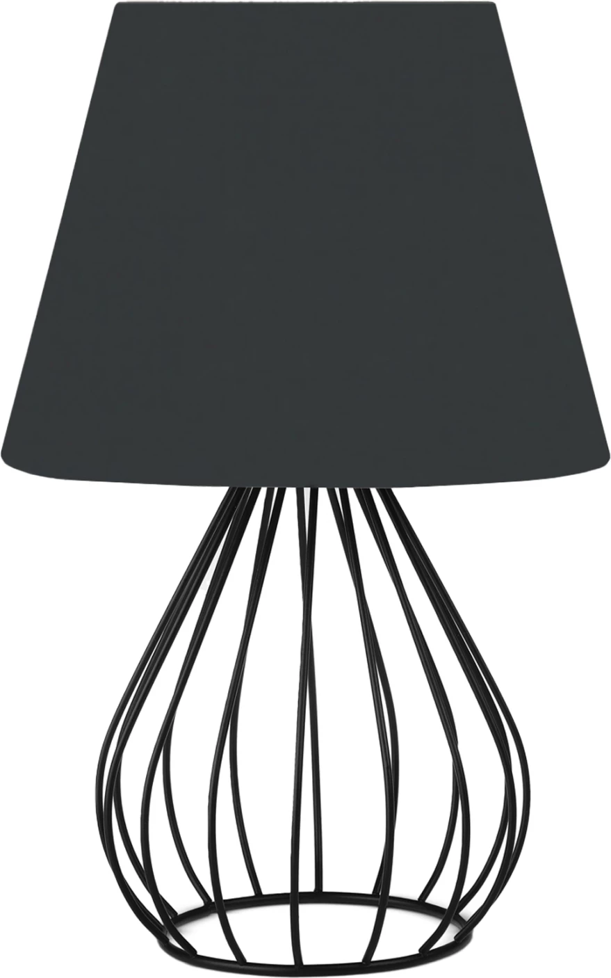 Llambë tavoline, trup metali i zi, kapak pëlhure i zi, FH7604.01