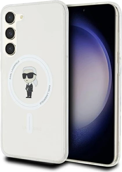 Mbështjellës Karl Lagerfeld IML Ikonik MagSafe për Samsung Galaxy S23+, Transparent