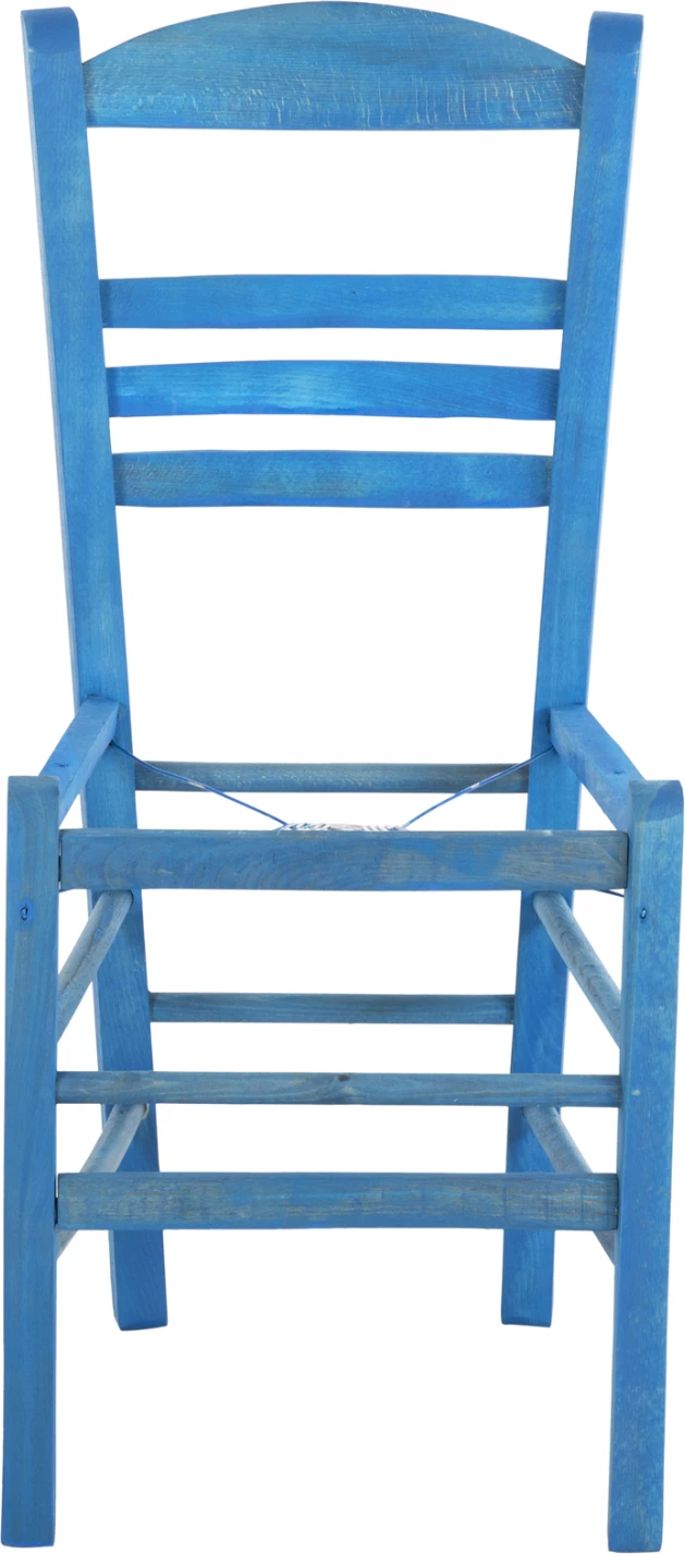 Karrige tradicionale JHETT FH5575.05 dru ahu me impregnacion në ngjyrë blu - vetëm korniza 40x42x87H cm