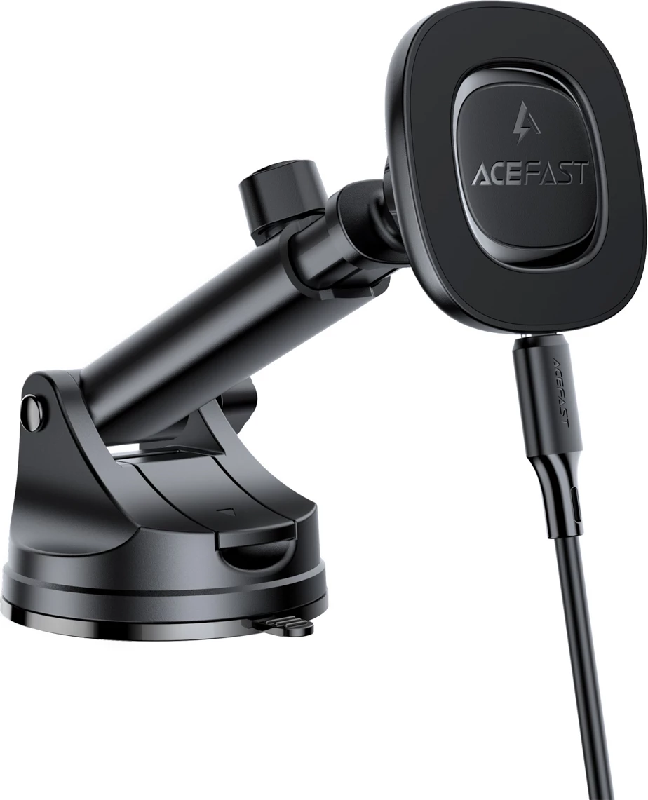 Mbajtës magnetik për celular me karikues pa tela Qi 15W Acefast D47, i zi