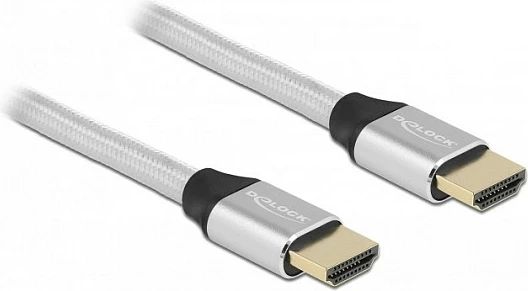 Kabllo HDMI DeLOCK Ultra High Speed 48 Gbps, 1 m, 8K 60 Hz, argjendtë