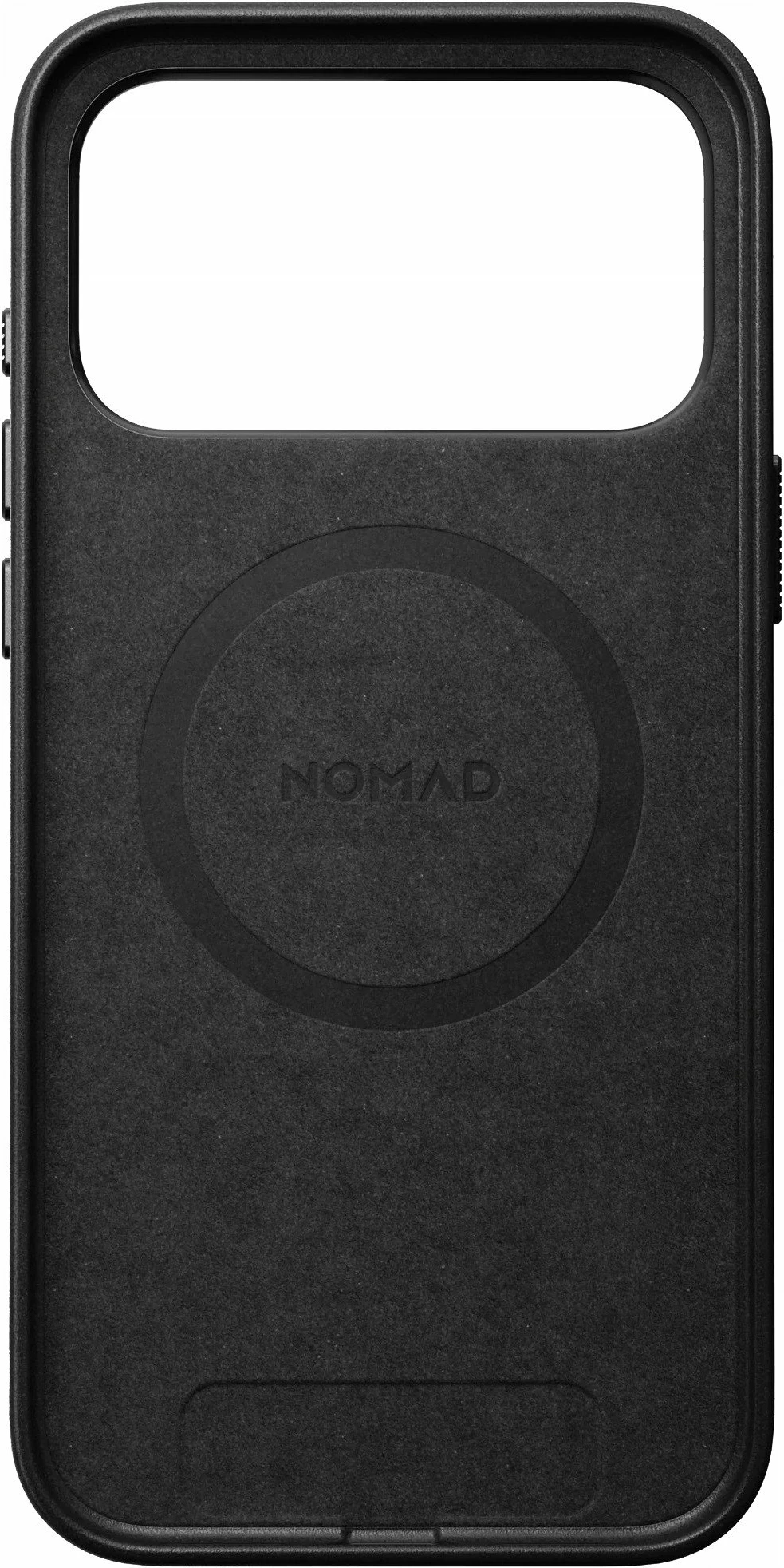 Mbështjellës Nomad Traditional Leather Case për iPhone 17 Pro, MagSafe, lëkurë natyrale, i zi