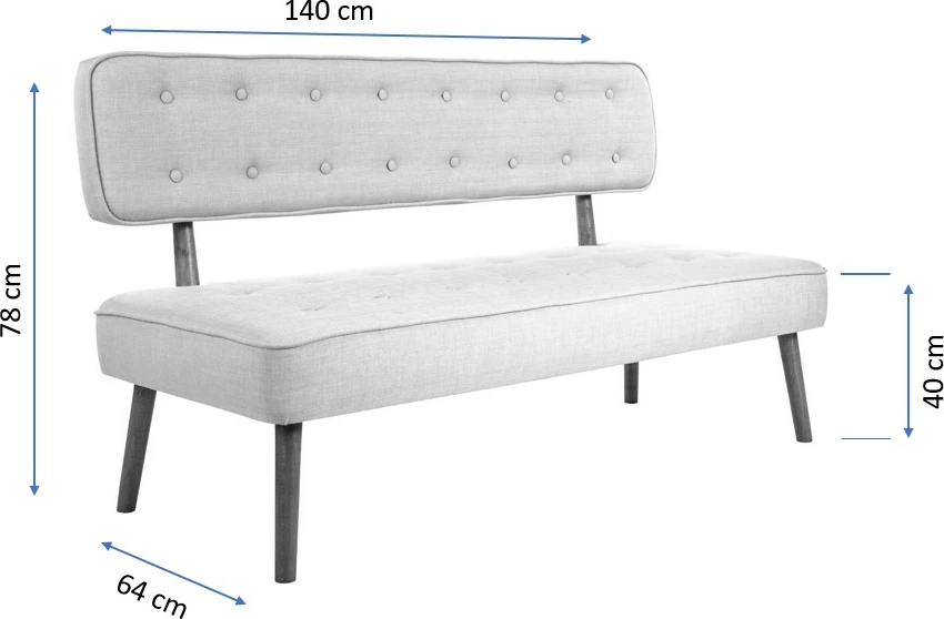 Divan dy vendësh Atelier del Sofa, Westwood Loveseat, ngjyrë gri