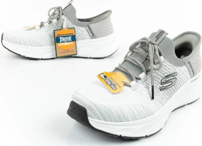 Atlete për meshkuj Skechers, të bardha dhe gri [Madhësia: 42]