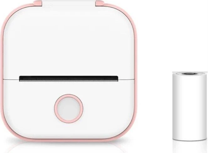 Printer termik Phomemo T02, bardhë-rozë