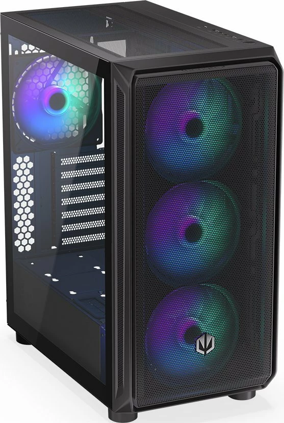 Kasë Endorfy Arx 500 ARGB EY2A011 Midi Tower ATX me xham të temperuar, 4x 140mm PWM ARGB fanë, Black