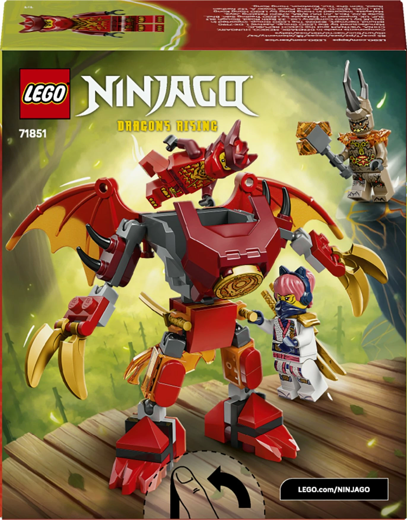 Set LEGO Ninjago Kai's Dragon Mech Battle Pack 71851, 85 copë, 6+