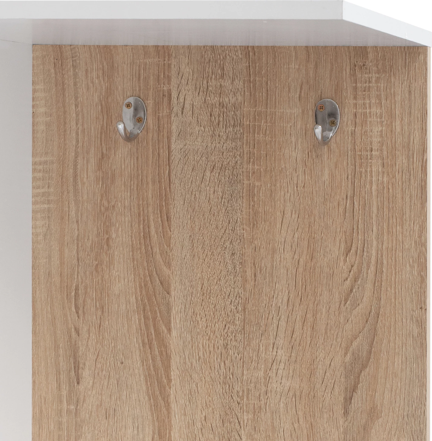 Mobilje hyrëse me rafte dhe pasqyrë, FH2265, e bardhë-sonama, 125.5x37.5x166.5 cm