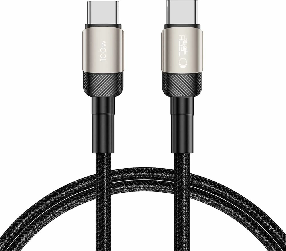 Kabllo USB-C/USB-C Tech-Protect UltraBoost Evo 1m, 100W, titanium