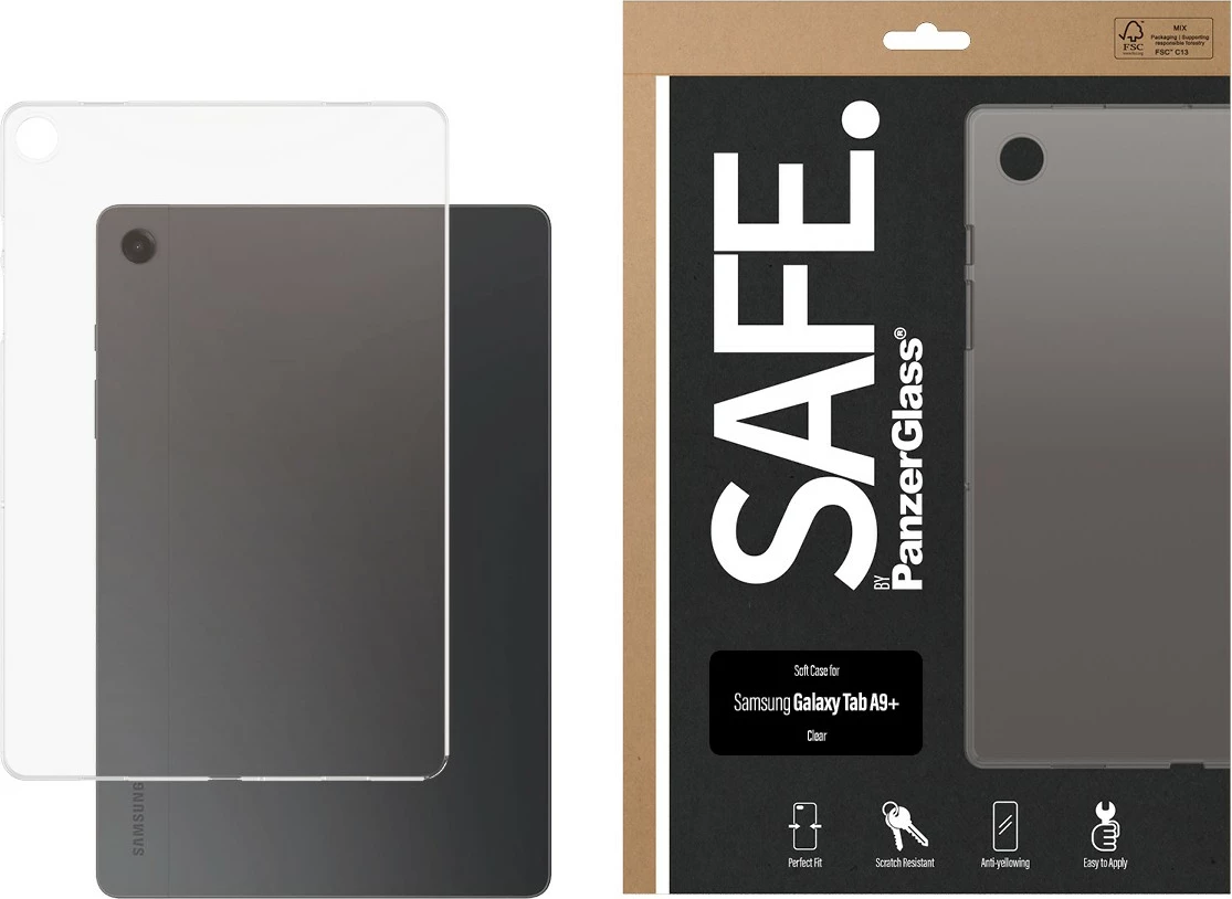 Mbështjellës PanzerGlass SAFE TPU Samsung Galaxy Tab A9+ transparent