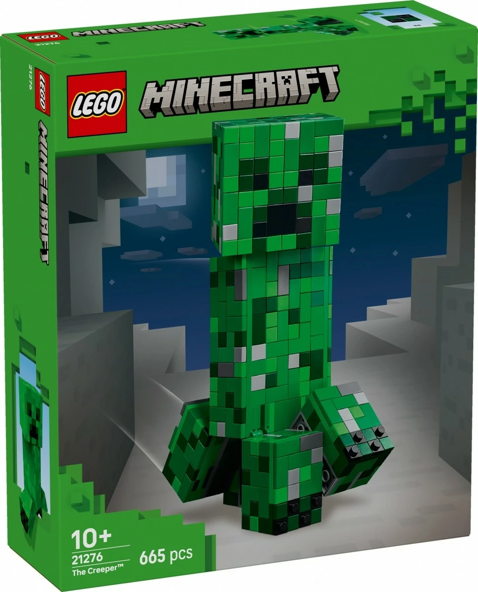 Set LEGO Minecraft Creeper 21276, 665 pjesë, 21 cm, Gjelbër