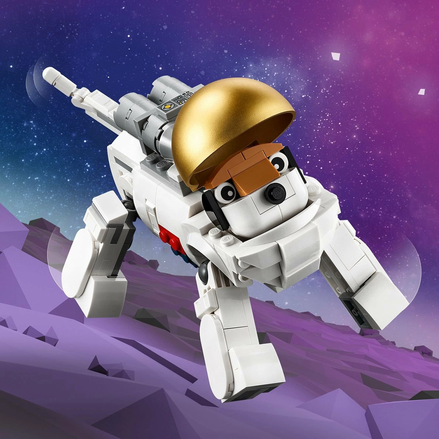 Set ndërtimi LEGO Creator Astronaut 31152, 3-në-1, 647 copë, bardhë/ari