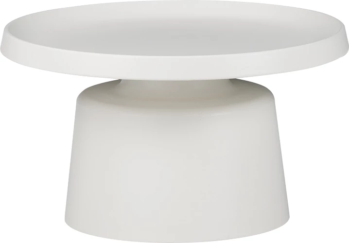 Set tavolinash kafeje Ginoze, metal i bardhë, 2 copë