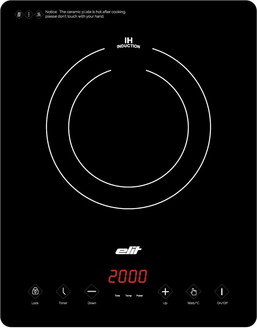 Sobe induksioni portative Elit IC-21 Slim 2000W, e zezë