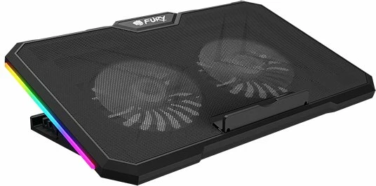 Stendë ftohëse për laptop Fury Gunbai G3 deri 17.3\", 2x120mm, RGB, 2xUSB 2.0, e zezë