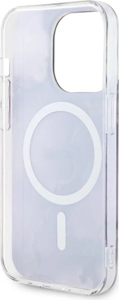Mbështjellës Guess Golden Marble MagSafe për iPhone 14 Pro 6.1", vjollcë