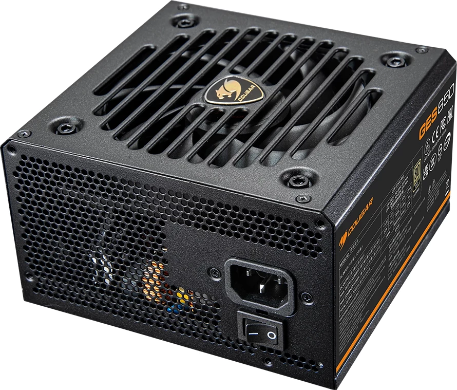 Furnizues rryme (PSU), COUGAR, GES 850, 850W, 80 Plus Gold, PCIe 5.0 12VHPWR, modular, me kabllo fikse, e zezë