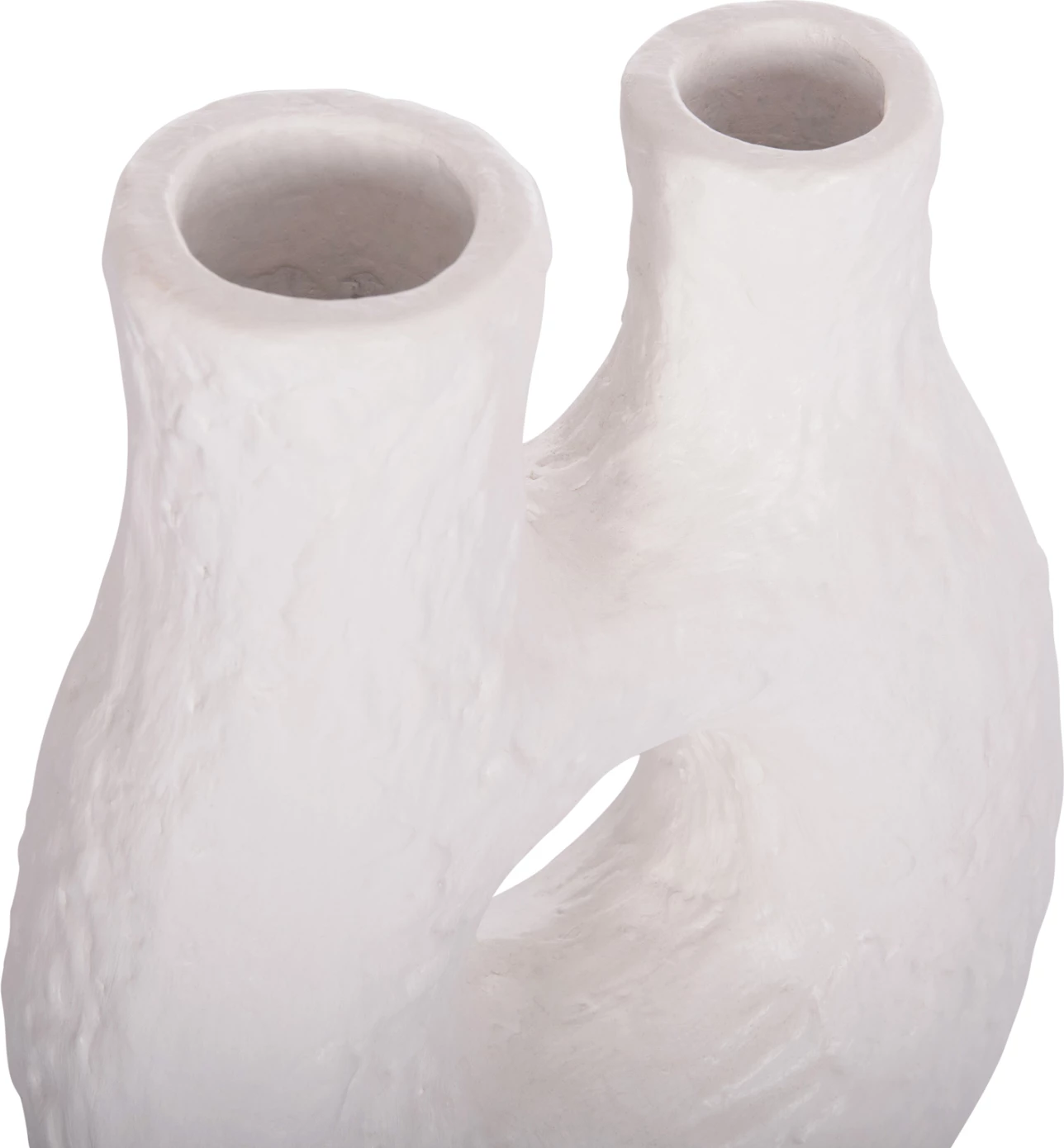 Vazo dekorative tavoline NAMENTIS, terrakotë, ngjyrë e bardhë, FH4665.02L, 27x13.5x37cm