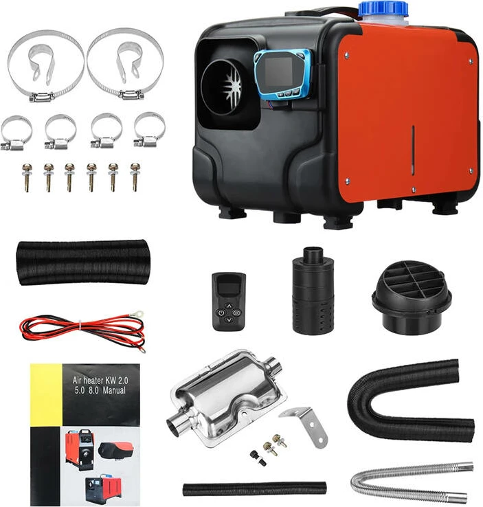 Ngrohës parkimi BlitzWolf BW-AH-H2-BT, 5kW, dizel, me Bluetooth dhe telekomandë, zi-portokalli