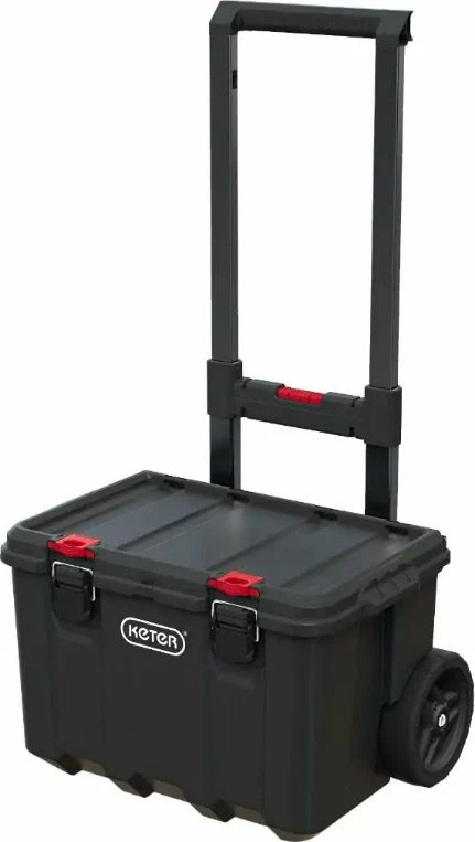 Kuti veglash me rrota Keter Stack'N'Roll, set modular 3 copë, e zezë