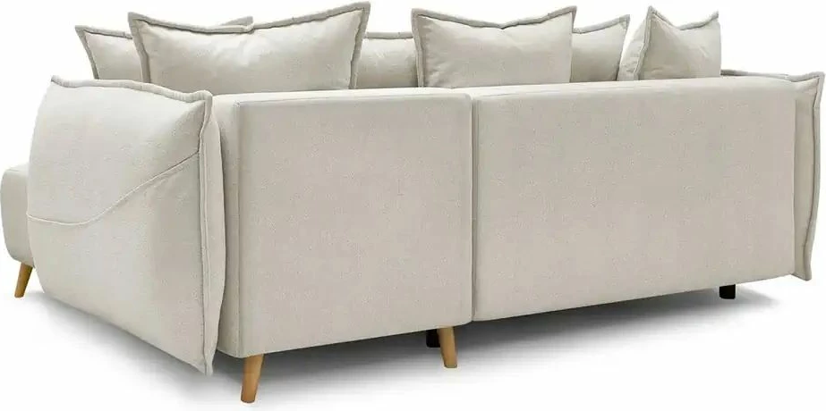 Kënd-sofë krevate, Atelier del Sofa, ngjyrë krem, me 8 jastëkë