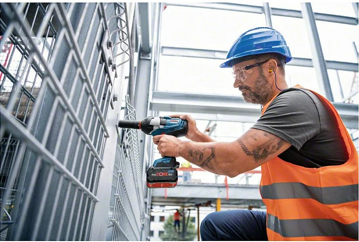 Çelës me goditje me bateri Bosch Professional GDS 18V, 18V, blu