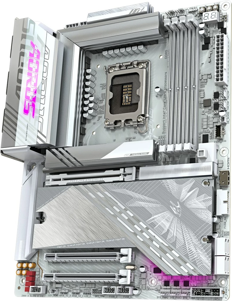 Pllakë amë Gigabyte Z890 AORUS ELITE X ICE, Socket-1851, e bardhë
