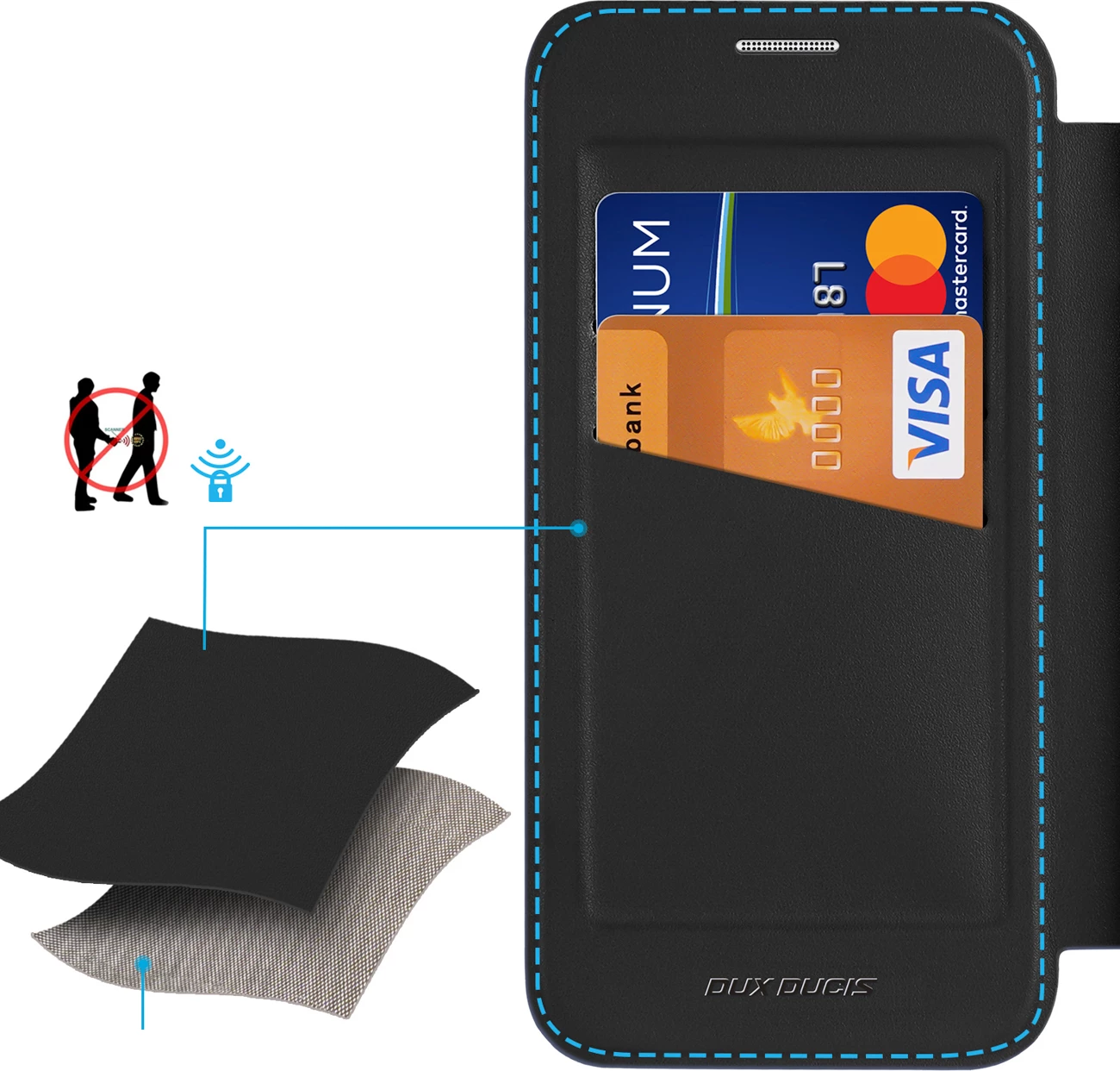 Mbështjellës Dux Ducis Skin X Pro me MagSafe për Samsung Galaxy S25 Edge, zi