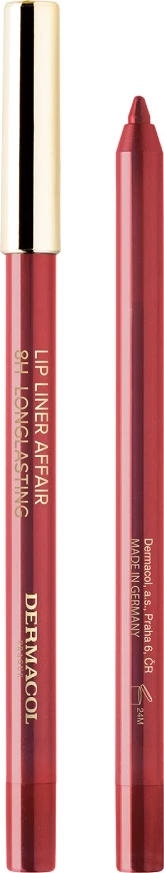 Laps për buzë Dermacol 8H Lip Liner Affair Creamy Lip Pencil 6 për femra, 1 copë