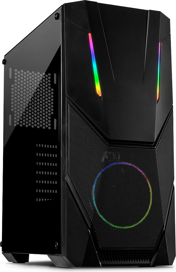 Kasë Inter-Tech IT-3303 Hornet, Midi Tower ATX, RGB, me dritare anësore, e zezë