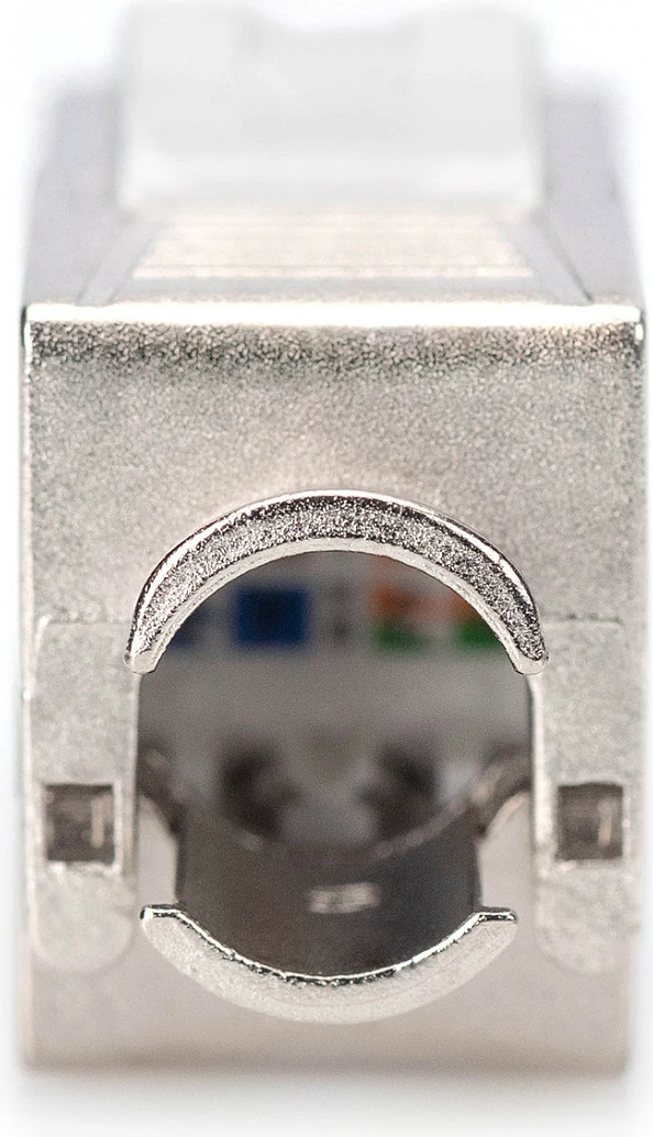 Modul Keystone Digitus DN-93612-1, CAT6A i mbrojtur, RJ-45 Female-Female, instalim pa vegla, argjend