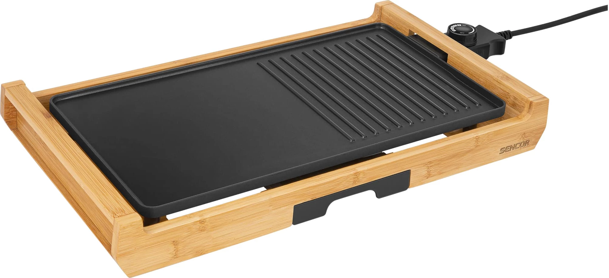 Grill elektrik Sencor SBG 206BK, 43 x 23 cm, bamboo