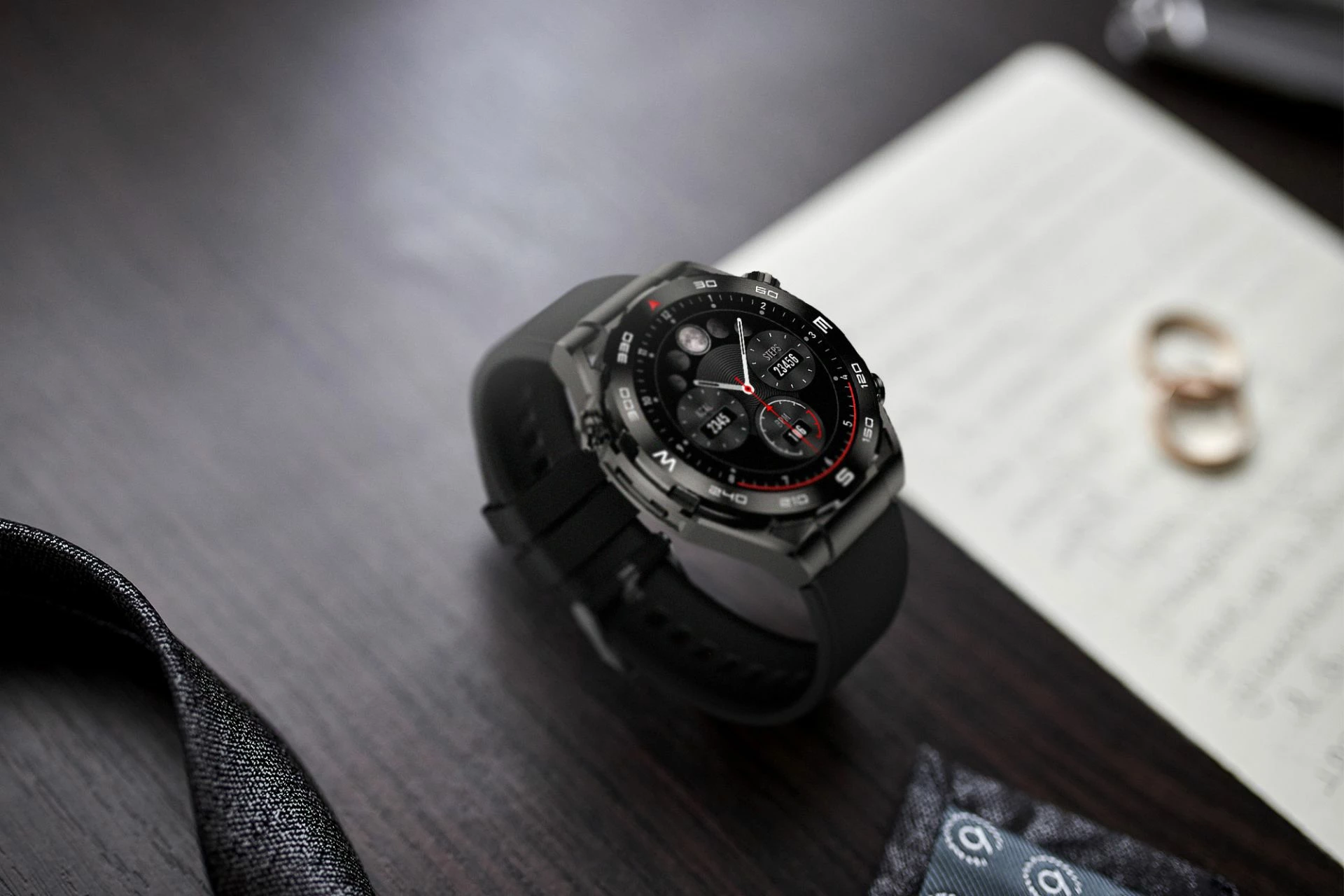 Smartwatch Moye Ares 1.43\" AMOLED, thirrje Bluetooth, karikim wireless, IP67, set me 3 rripa, e zezë