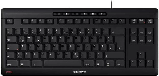 Tastierë Cherry STREAM TKL, Wired, USB, Scissor key switch, QWERTZ, Ngjyrë e zezë