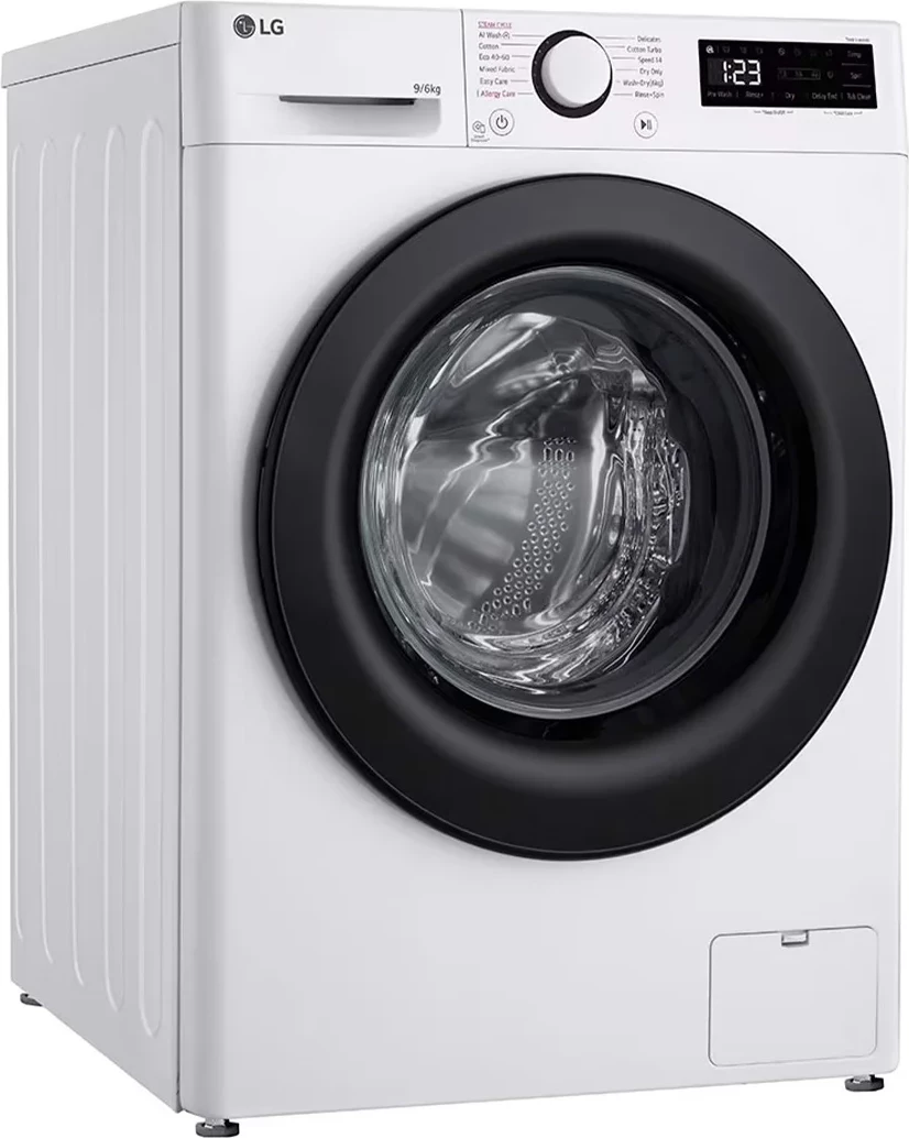 Lavatrice-tharesë, LG F4DR509SBW, 9/6 kg, 1400 rpm, larje me avull, e bardhë