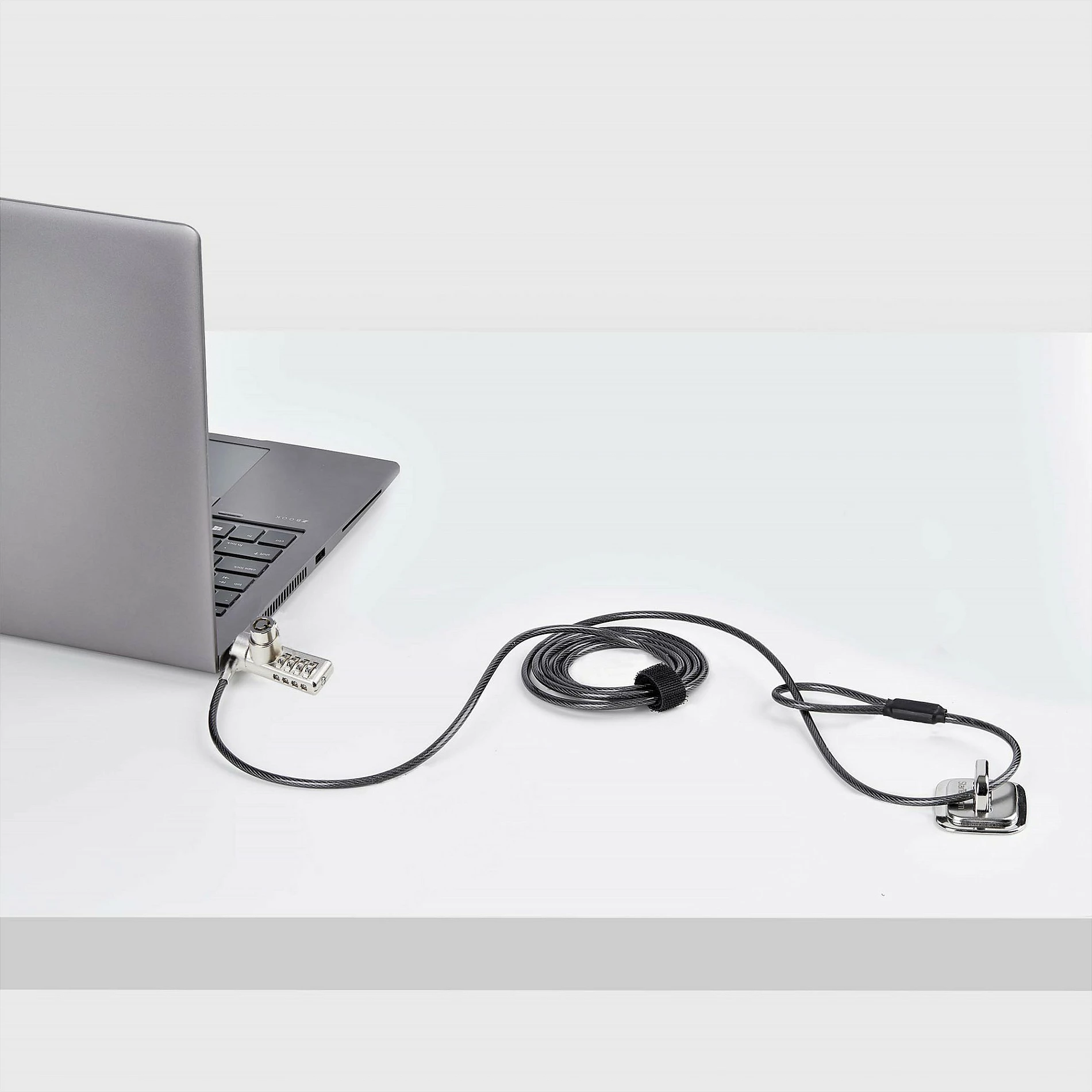 Kablollok sigurie për laptop StarTech, Kensington, 2 m, 10 copë, me çelës dhe kod, zi/çelik