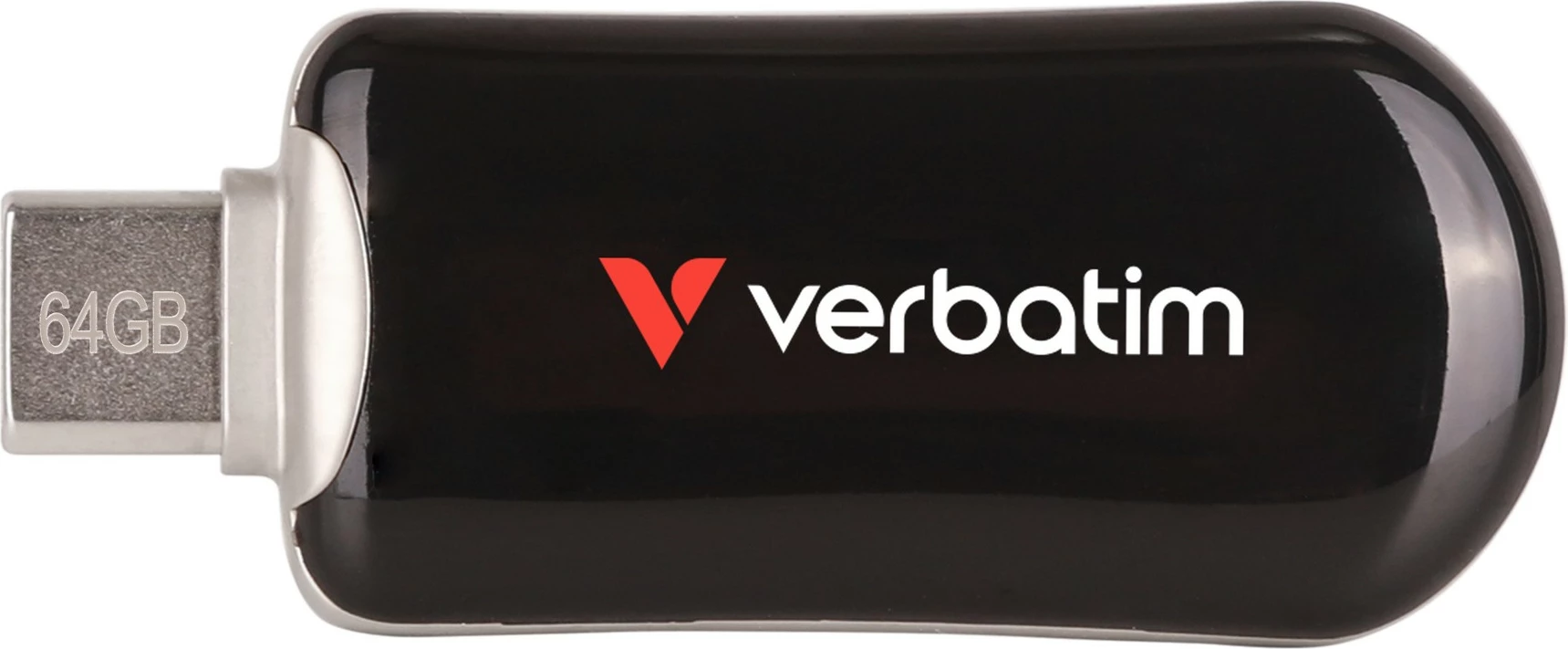 USB Verbatim Plectra 64GB, USB Type-C, 3.2 Gen 1, e zezë