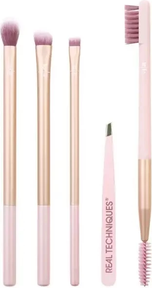 Set furçash për grim Real Techniques Naturally Beautiful për femra, 5 copë, rozë
