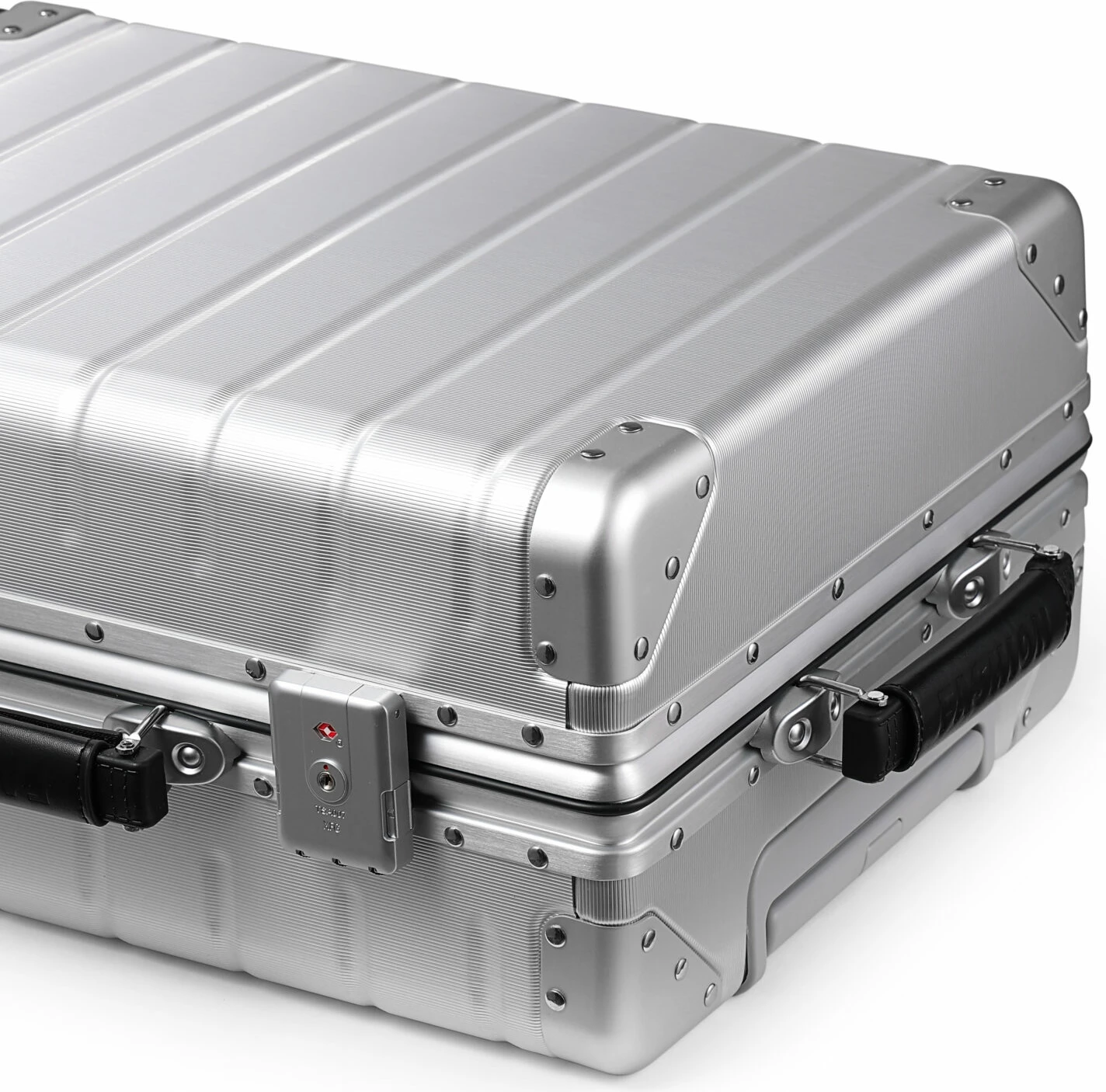 Valixhe udhëtimi Twopoint 20" alumini (aliazh alumini-magnezi), TSA drysh kombinimi, 360° rrota, waterproof, argjendtë