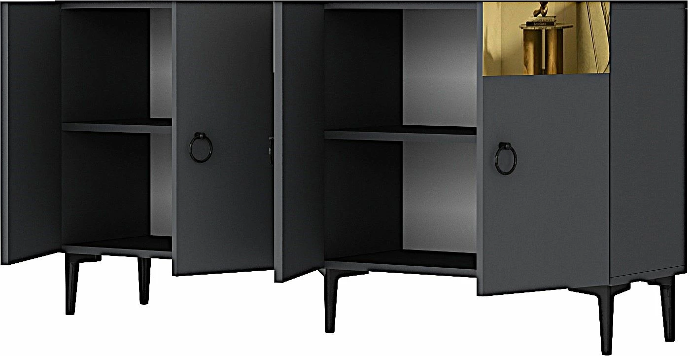 Konsolë Skye Decor, Gama 150, antracit dhe ari