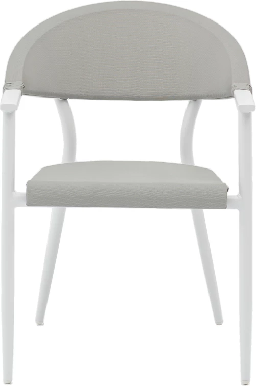 Set tavoline me karrige për terasë Kliton - Pino, alumin, ngjyrë e bardhë, 80x80x74cm, 5 copë