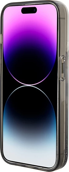 Mbështjellës Karl Lagerfeld KLHCP15SLKKNSK për iPhone 15 6.1", transparent, Liquid Glitter Ikonik