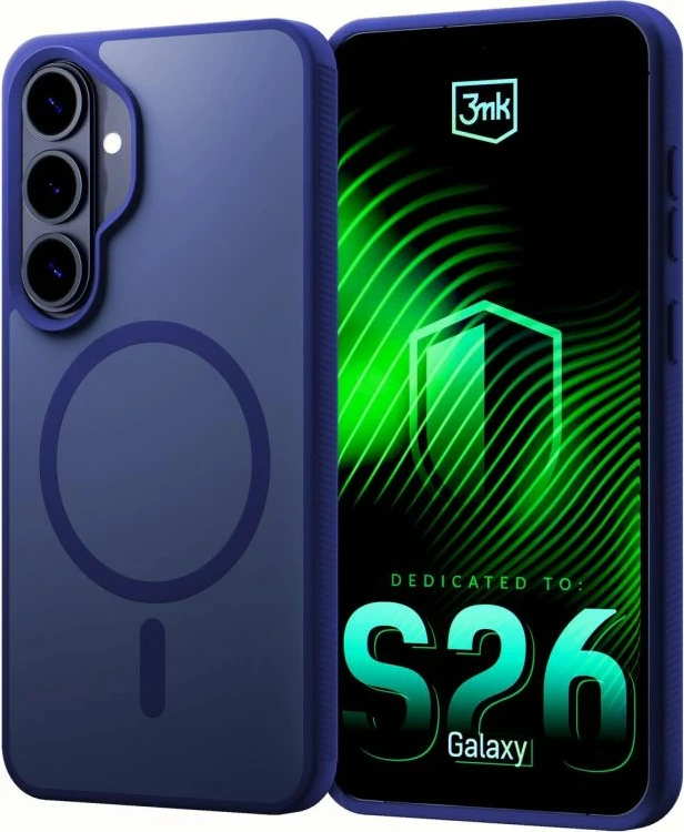 Kapak telefoni 3mk Smoke MagCase për Samsung Galaxy S26, navy blue
