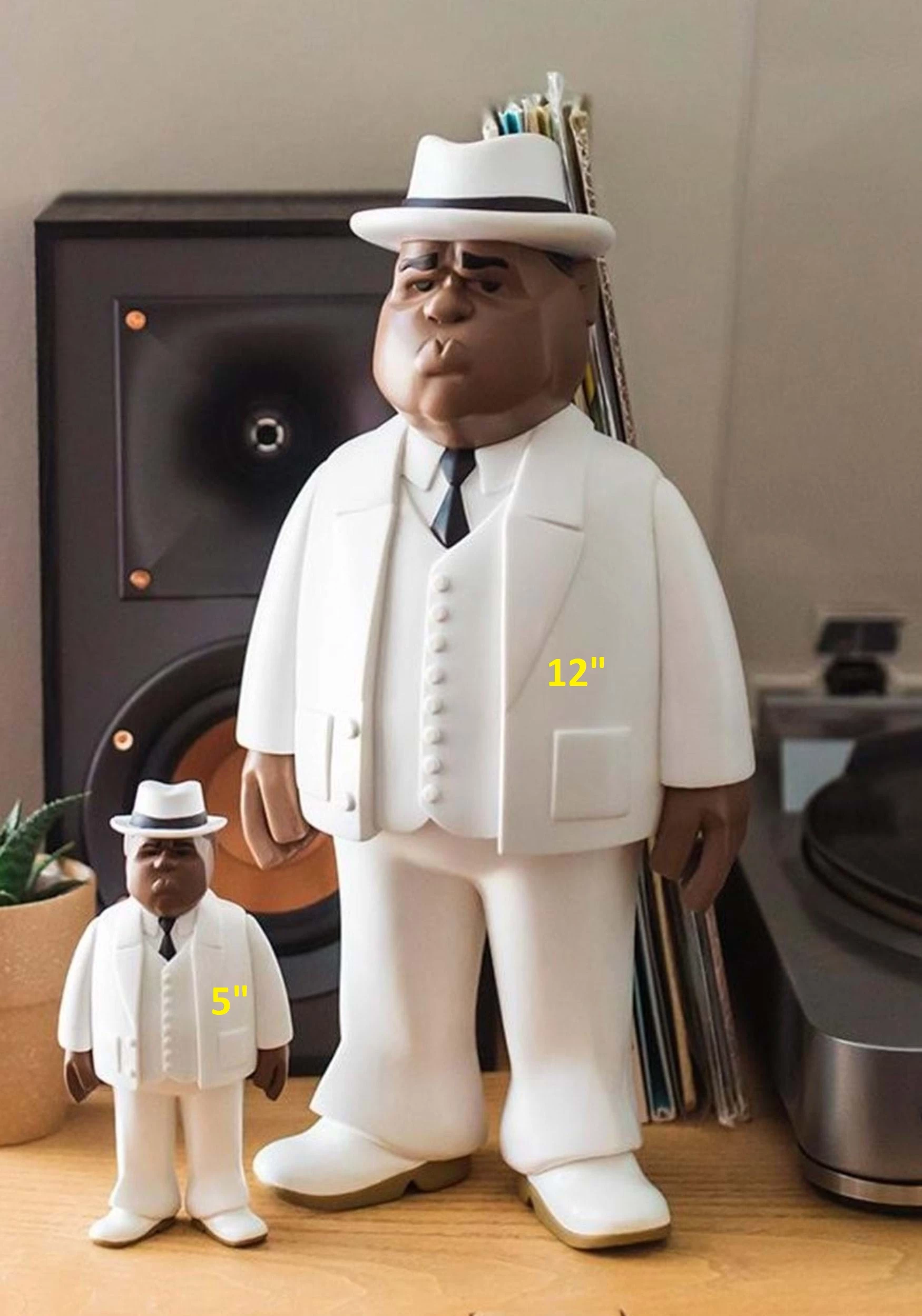 Figurinë koleksionuese Funko Vinyl Gold 12\" Biggie Smalls White Suit 30.5 cm, e bardhë