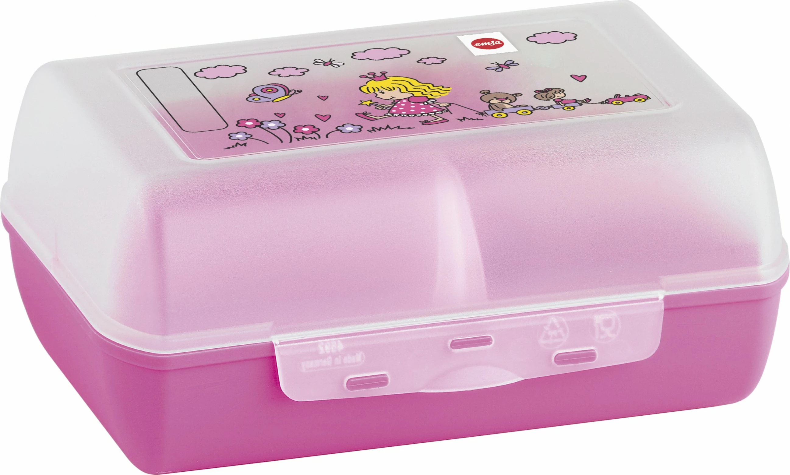 Set shishe uji dhe kuti ushqimi Emsa Princess, rozë