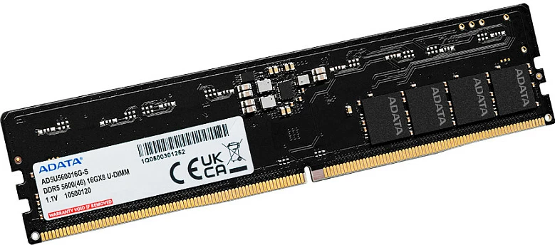 RAM Memorje ADATA DDR5 5600, 8GB (1x8GB), UDIMM 288-pin, e zezë