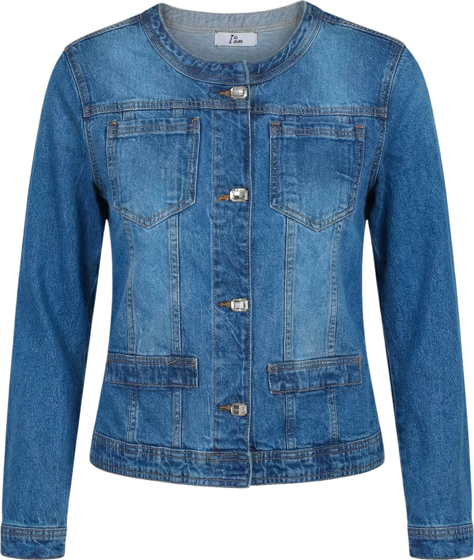 Jakne denim për femra I am SLE6GB025390D, blu denim [Madhësia: M]