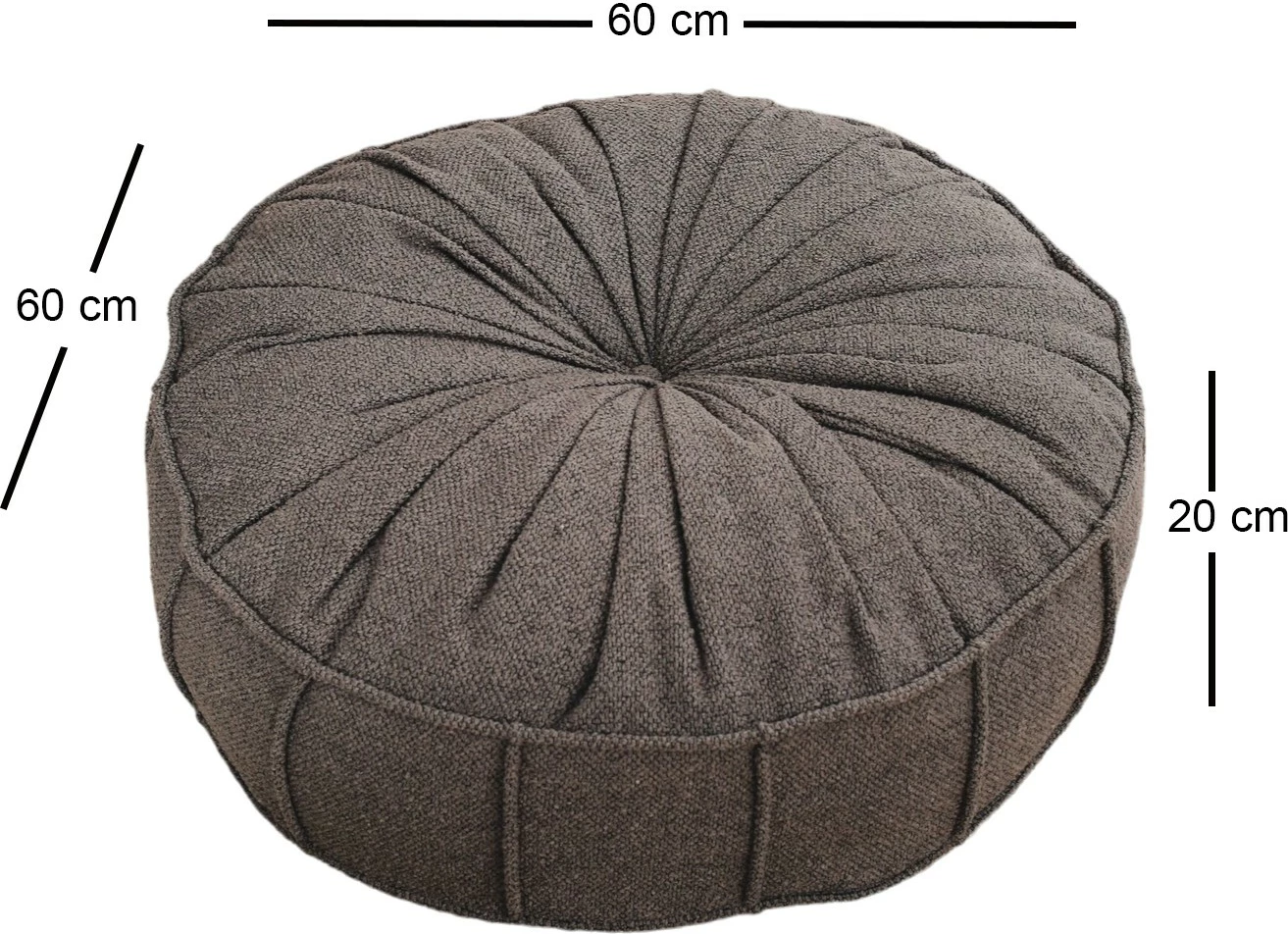Jastëk Atelier del Sofa, vintage, ngjyrë antracit